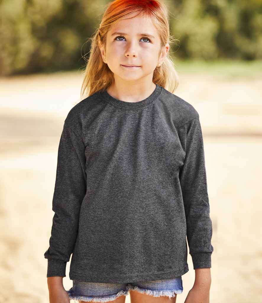 fruit of the loom childrens long sleeve t shirt