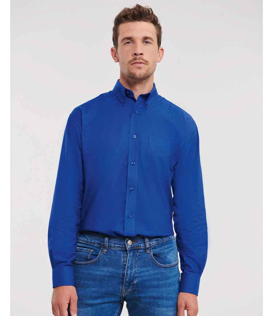 Kustom Kit Mandarin Collar Fitted Shirt Long Sleeved – Color Coded