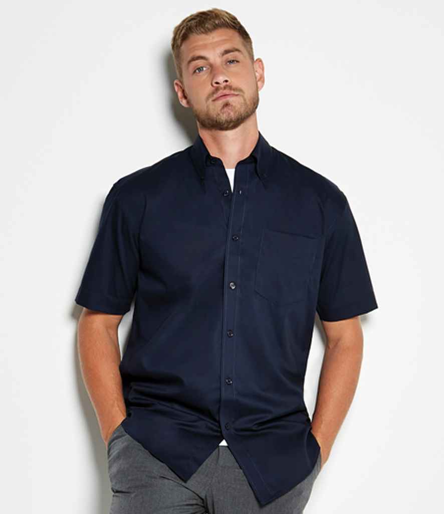 Kustom Kit Premium Short Sleeve Classic Fit Oxford Shirt - PenCarrie