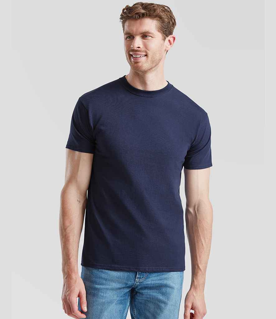 Fruit Of The Loom Men's Super Premium T-Shirt - 100% Cotton Crew Neck, Navy, XL - View #2