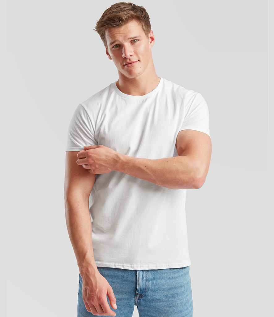 Fruit Of The Loom Iconic 165 Classic - T-shirt Uomo In Cotone Pettinato, Girocollo, Taglio Classico, Confezione Da 1