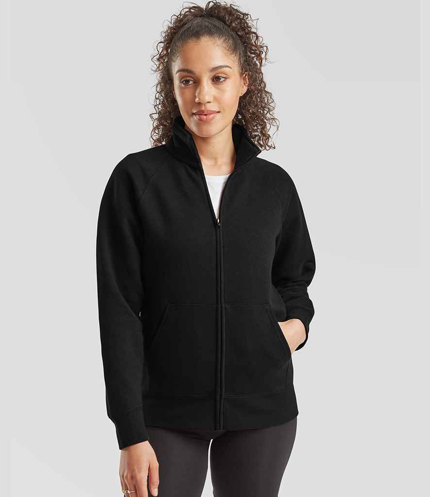 Fruit Of The Loom Women's Lady-Fit Sweatshirt Jacket | 100% Cotton, Deep Navy | Size M | Machine Washable - View #11