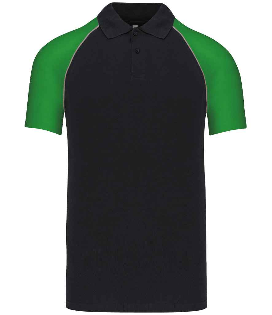 Baseball Cotton Piqué Polo Shirt front view