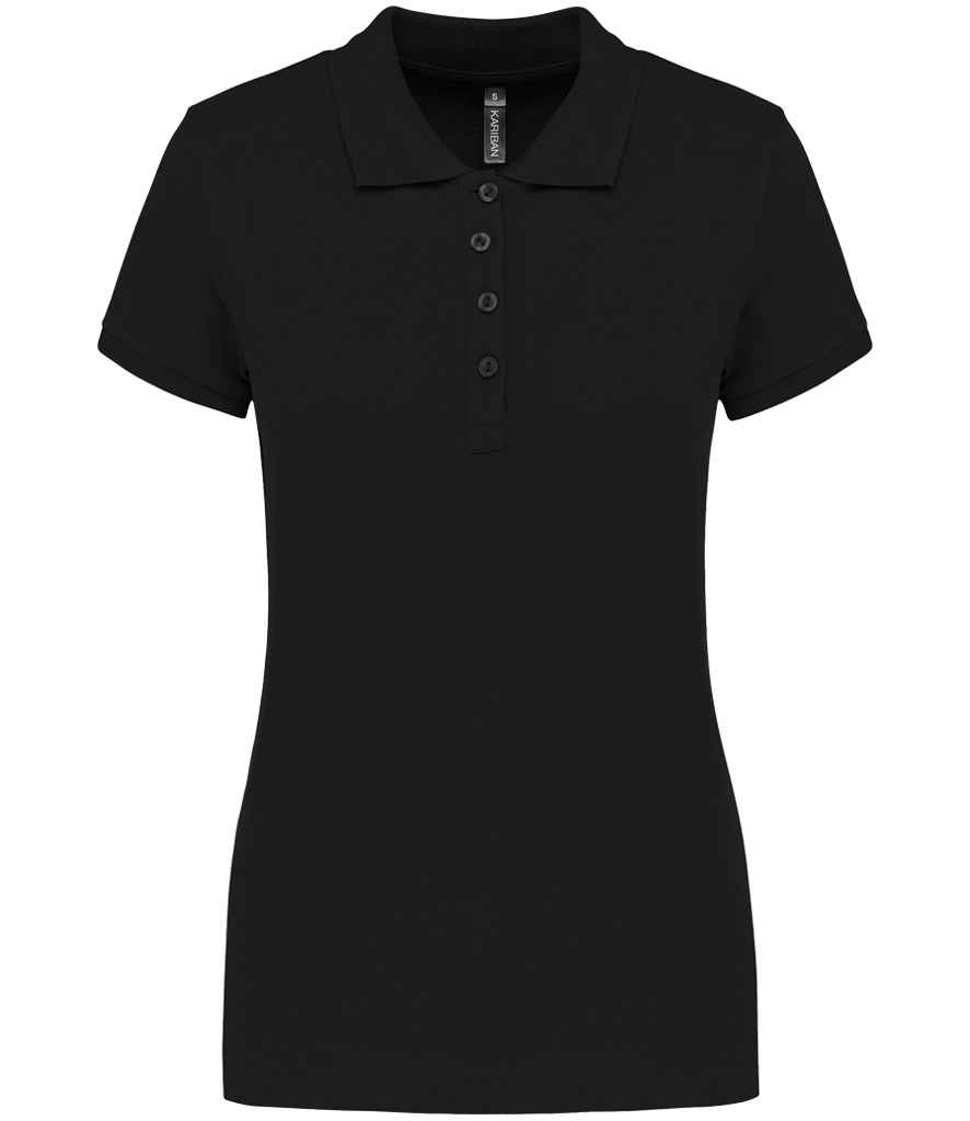 Ladies Short Sleeve Piqué Polo Shirt front view