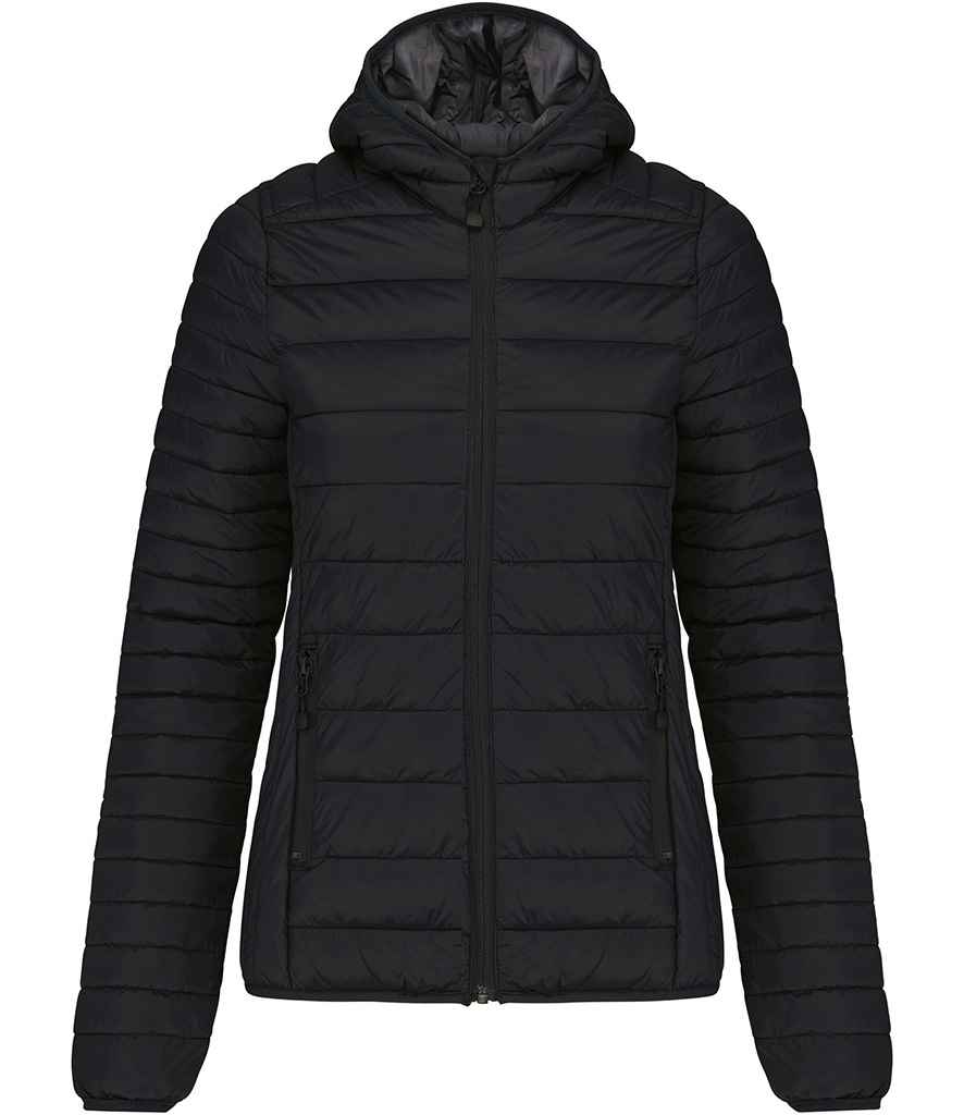 Ladies Lightweight Hooded Padded Jacket front view