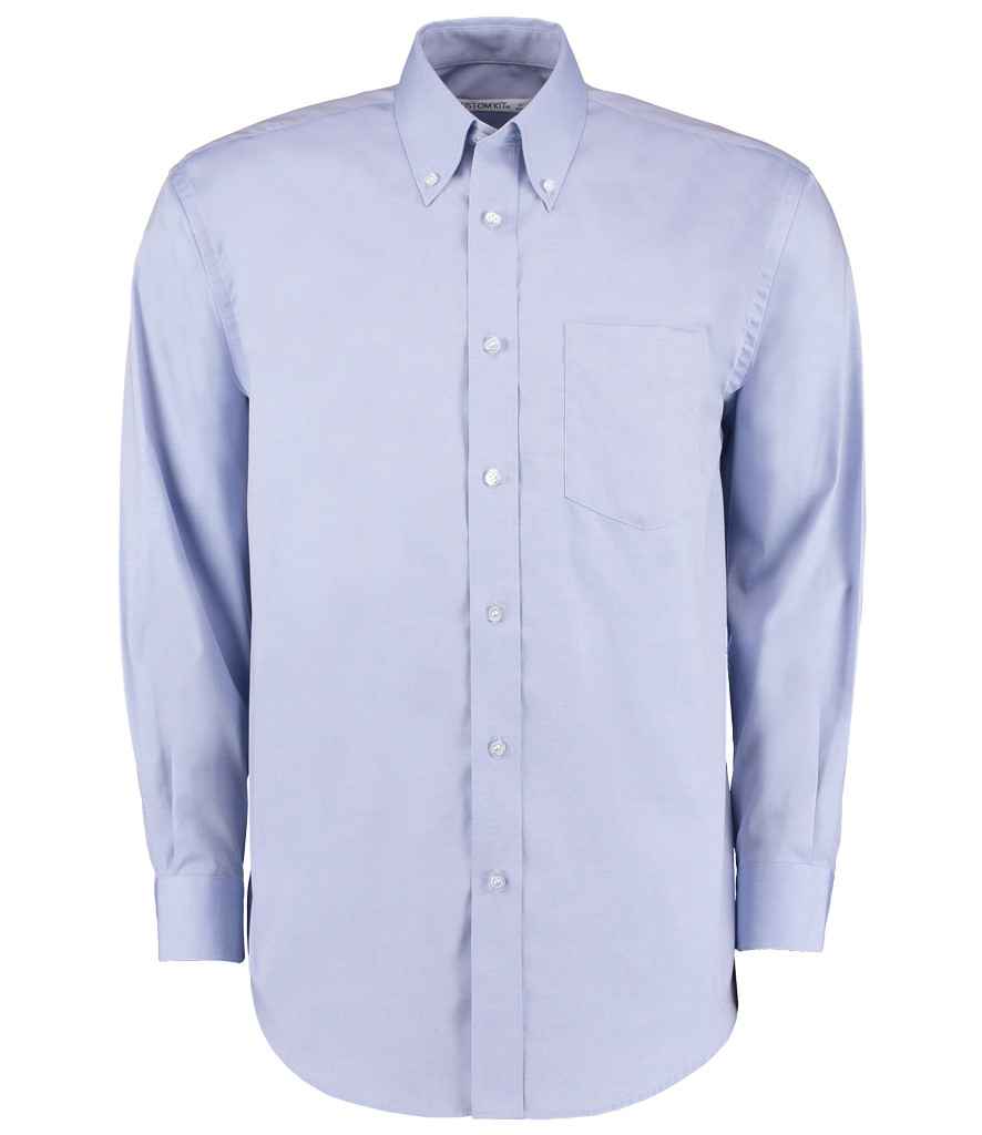 Mens Workwear Oxford Long Sleeve Shirt White Kustom Kit