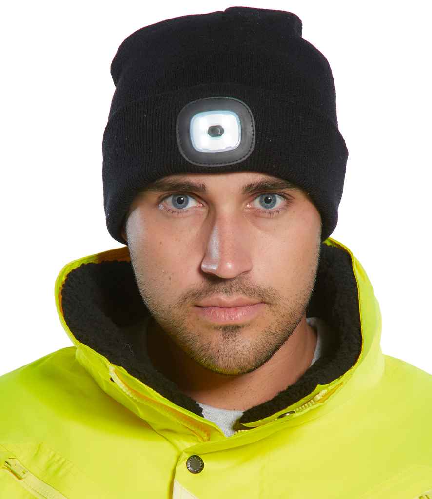 Portwest LED Head Light Beanie front view