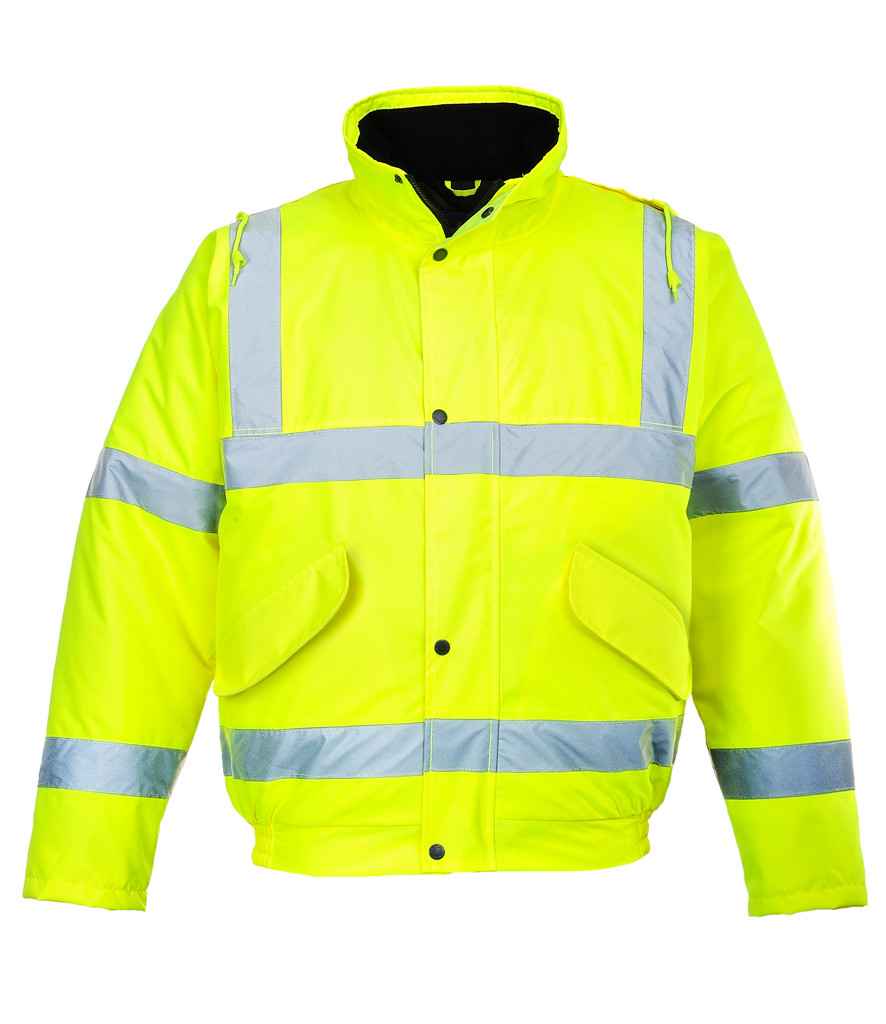 Portwest Hi-Vis Bomber Jacket front view