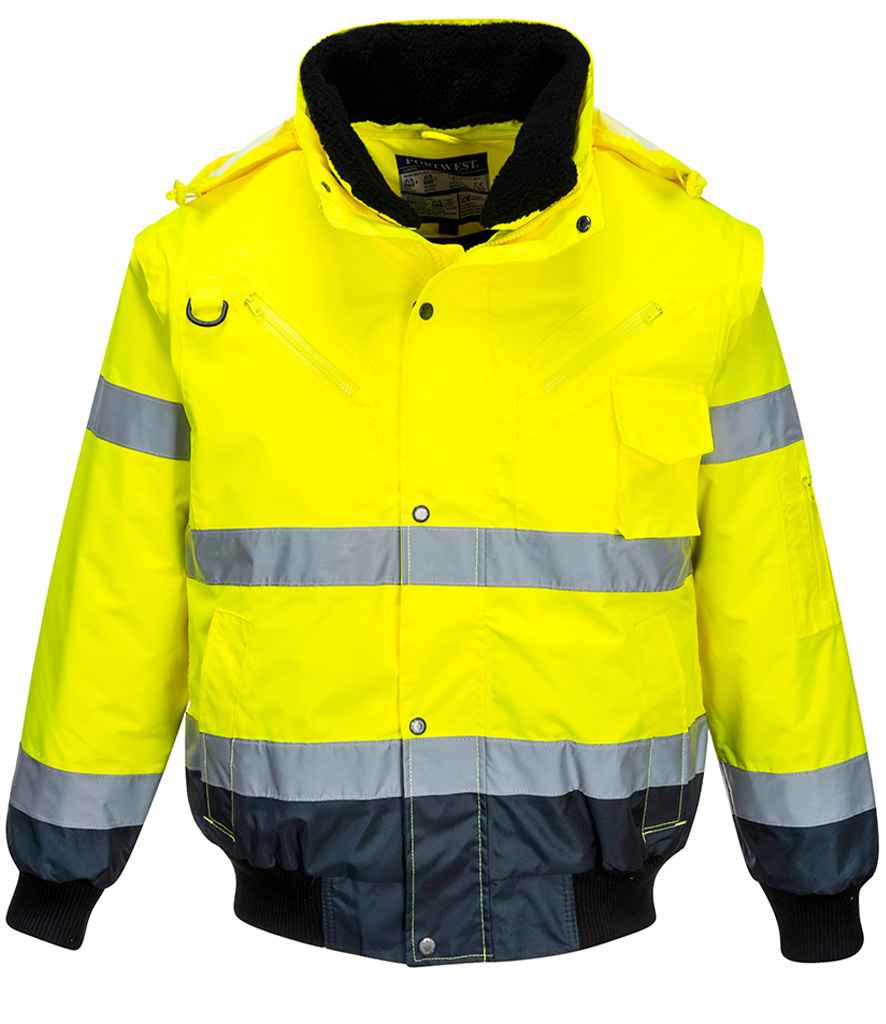 Portwest 3-in-1 Hi-Vis Bomber Jacket front view
