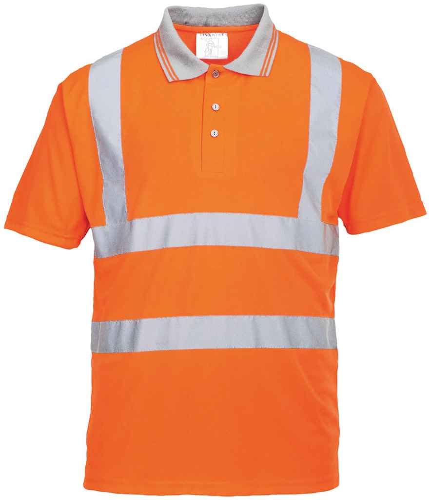 Portwest Hi-Vis Polo Shirt front view