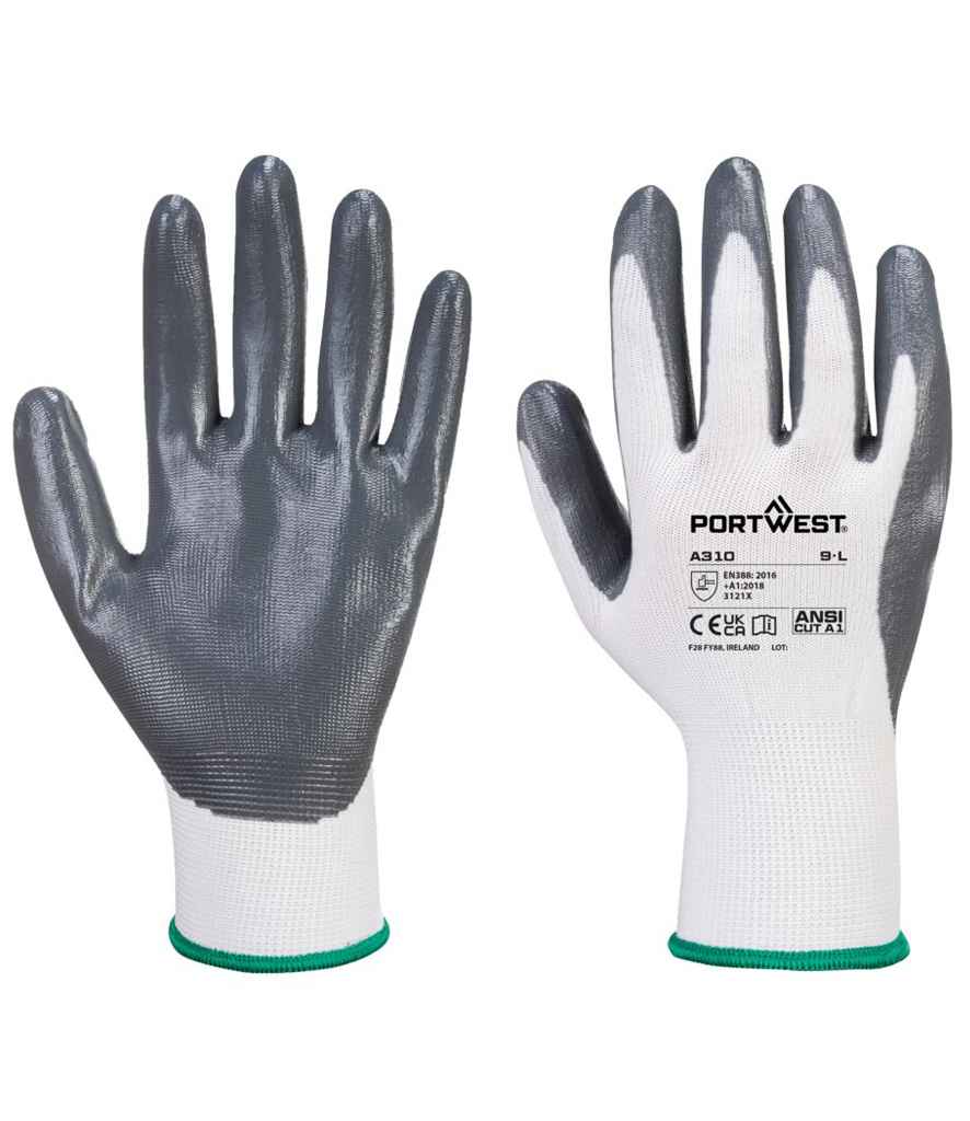 Portwest Flexo Grip Nitrile Gloves front view