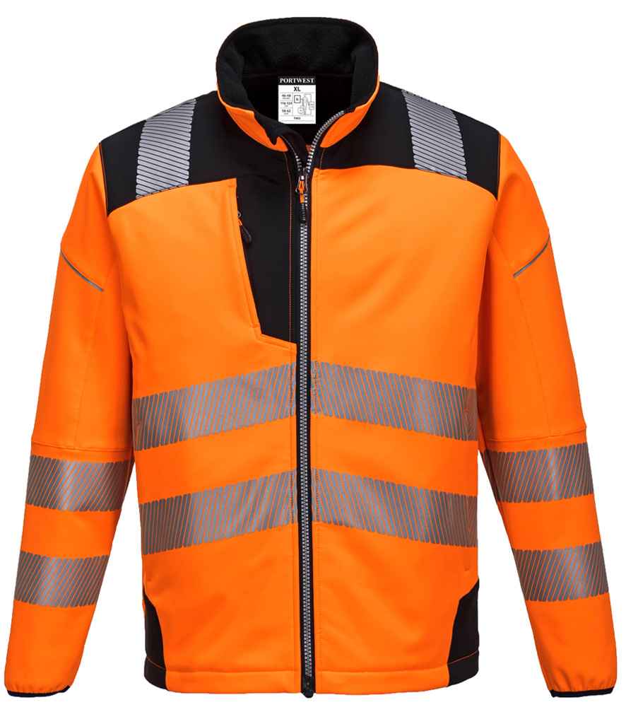 Portwest PW3 Hi-Vis Soft Shell Jacket front view