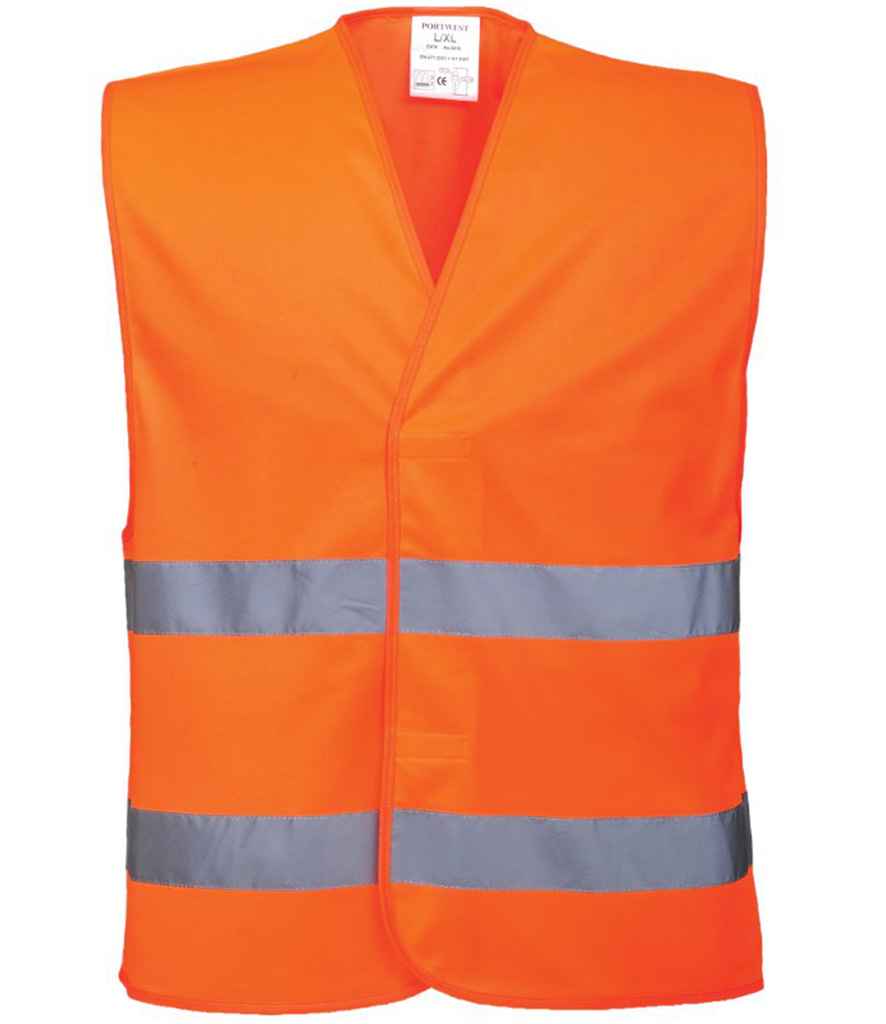 Portwest Hi-Vis Two Band Vest front view