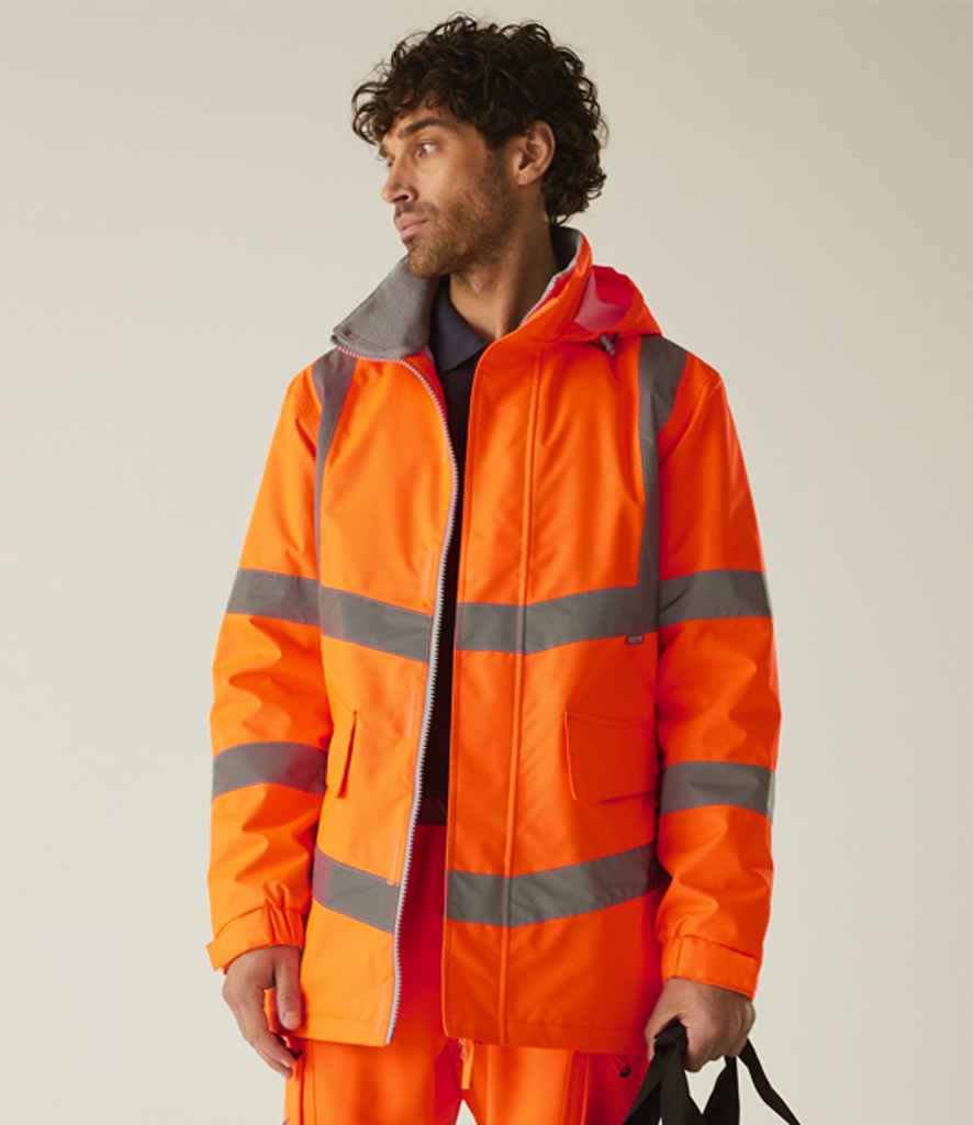 Regatta High Visibility Pro Contract Dover Parka front view
