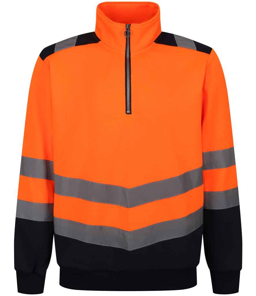Regatta High Visibility Pro 1/4 Zip Sweatshirt front view