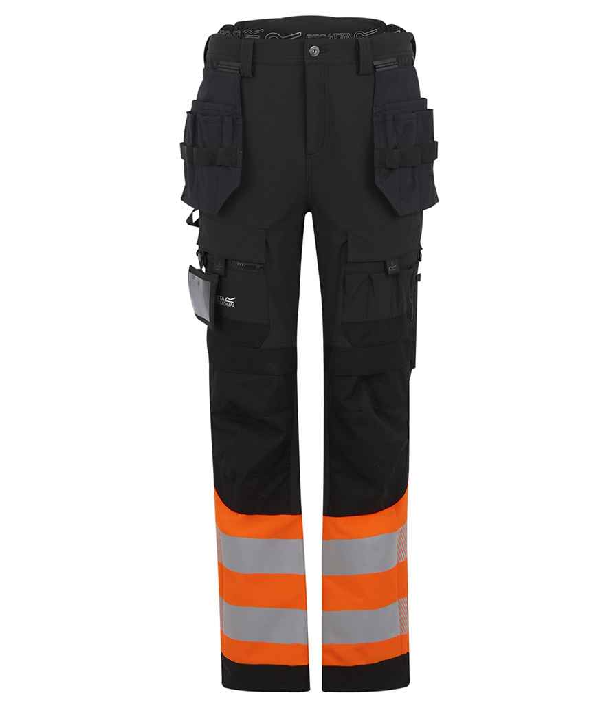 Regatta High Visibility X-Pro Stretch Holster Trousers front view