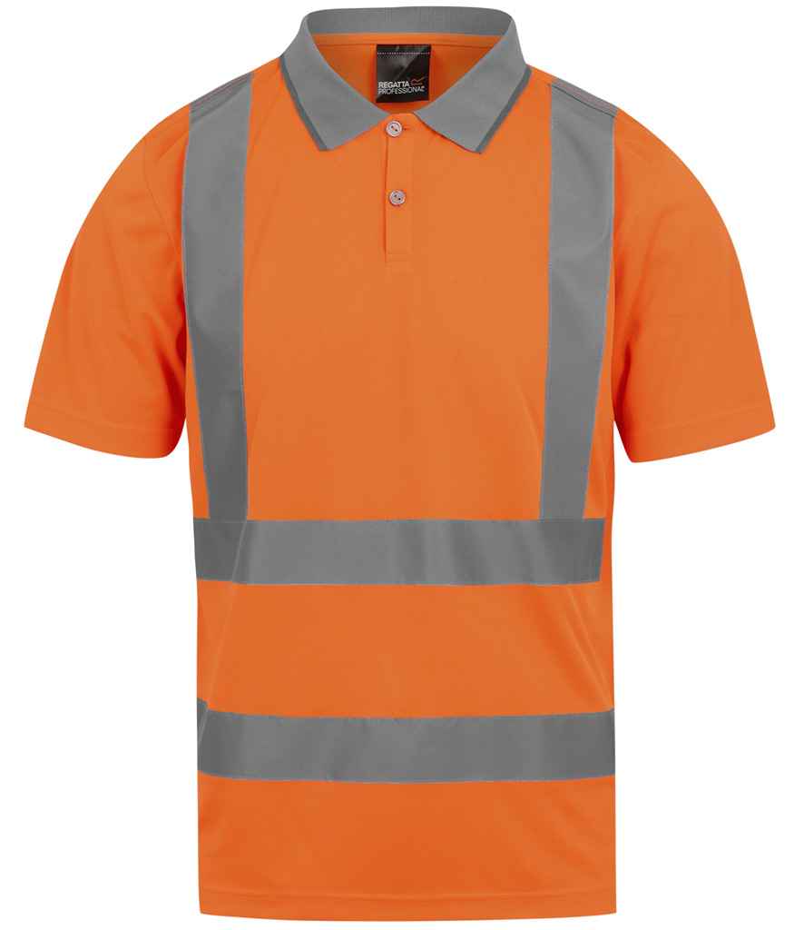 Regatta High Visibility Pro Contract Polo Shirt front view