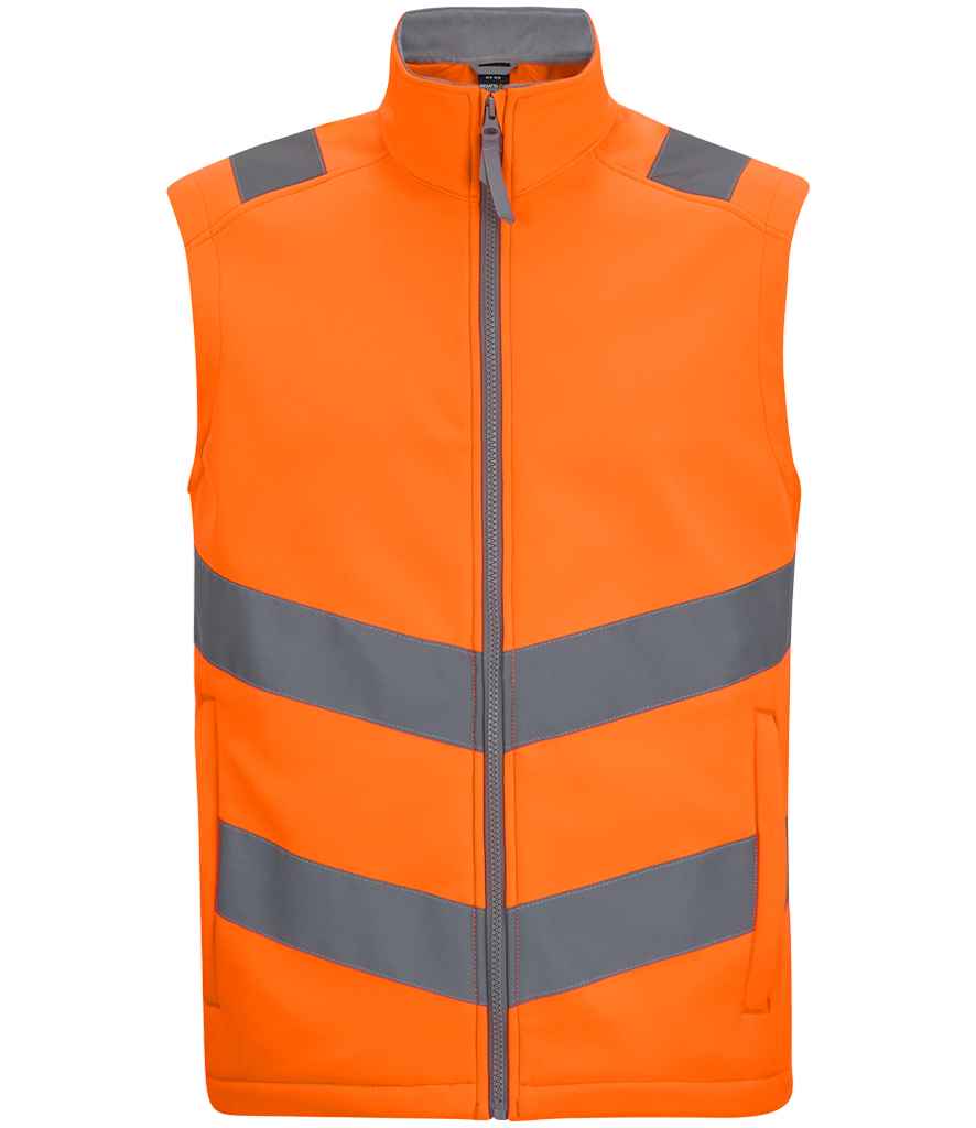 Regatta High Visibility Pro Contract Ablaze Soft Shell Bodywarmer front view