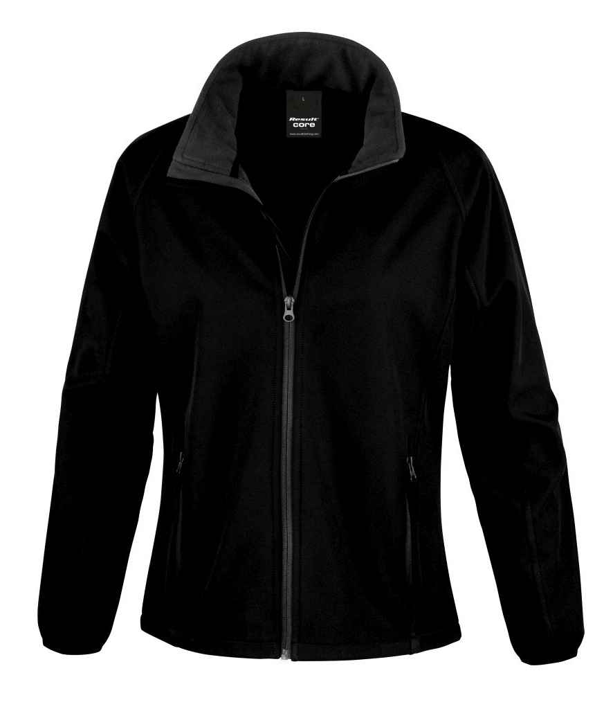 Ladies Printable Soft Shell Jacket front view