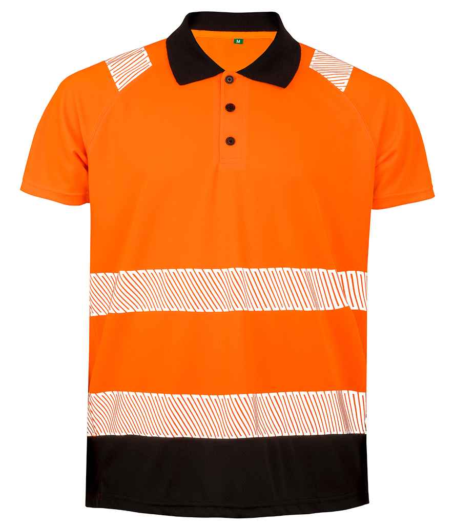 Result Recycled Safety Polo Shirt front view