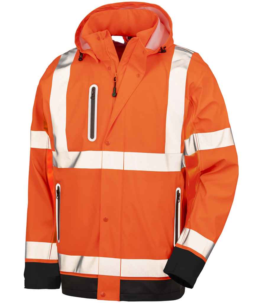 Result Recycled Heavy Duty Prism PU Safe and Dry Jacket front view