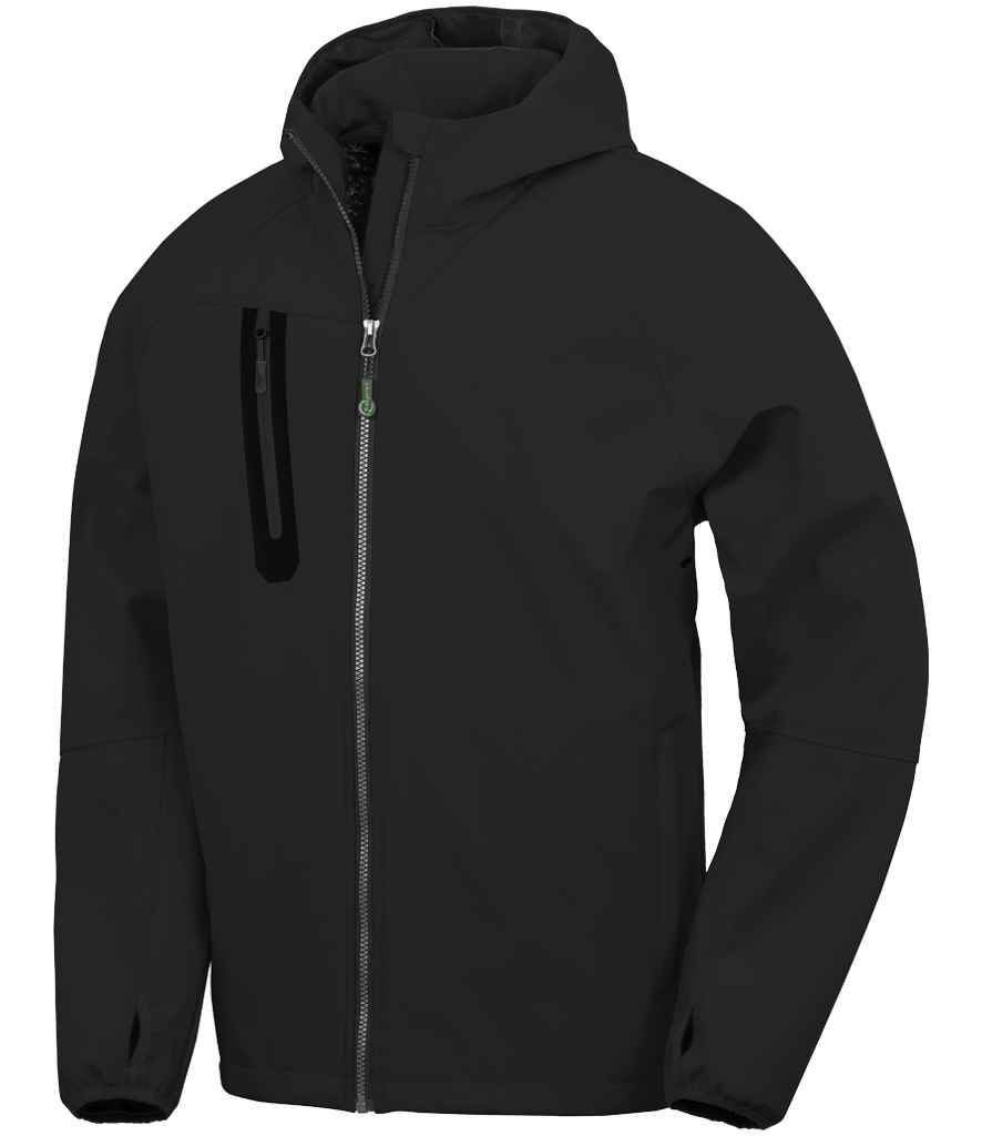 HAWKSPORTS Three Layer Printable Hooded Soft Shell Jacket front view