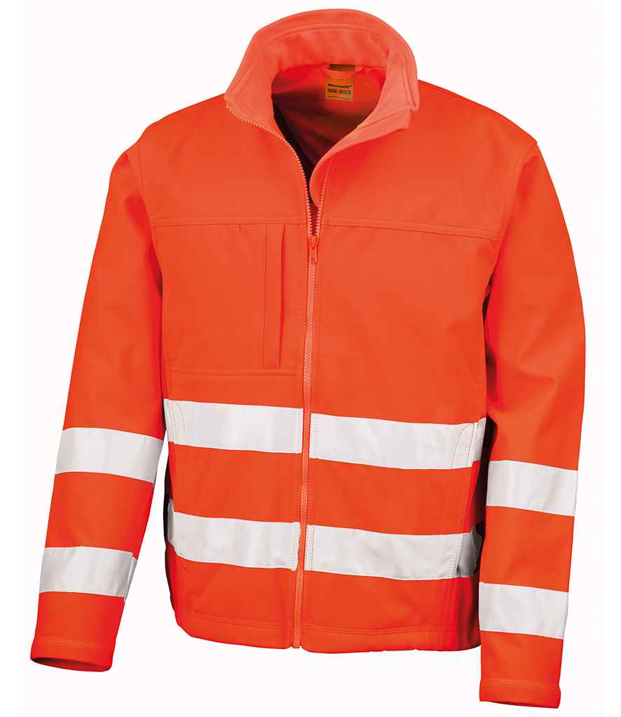 Result Safe-Guard Hi-Vis Soft Shell Jacket front view