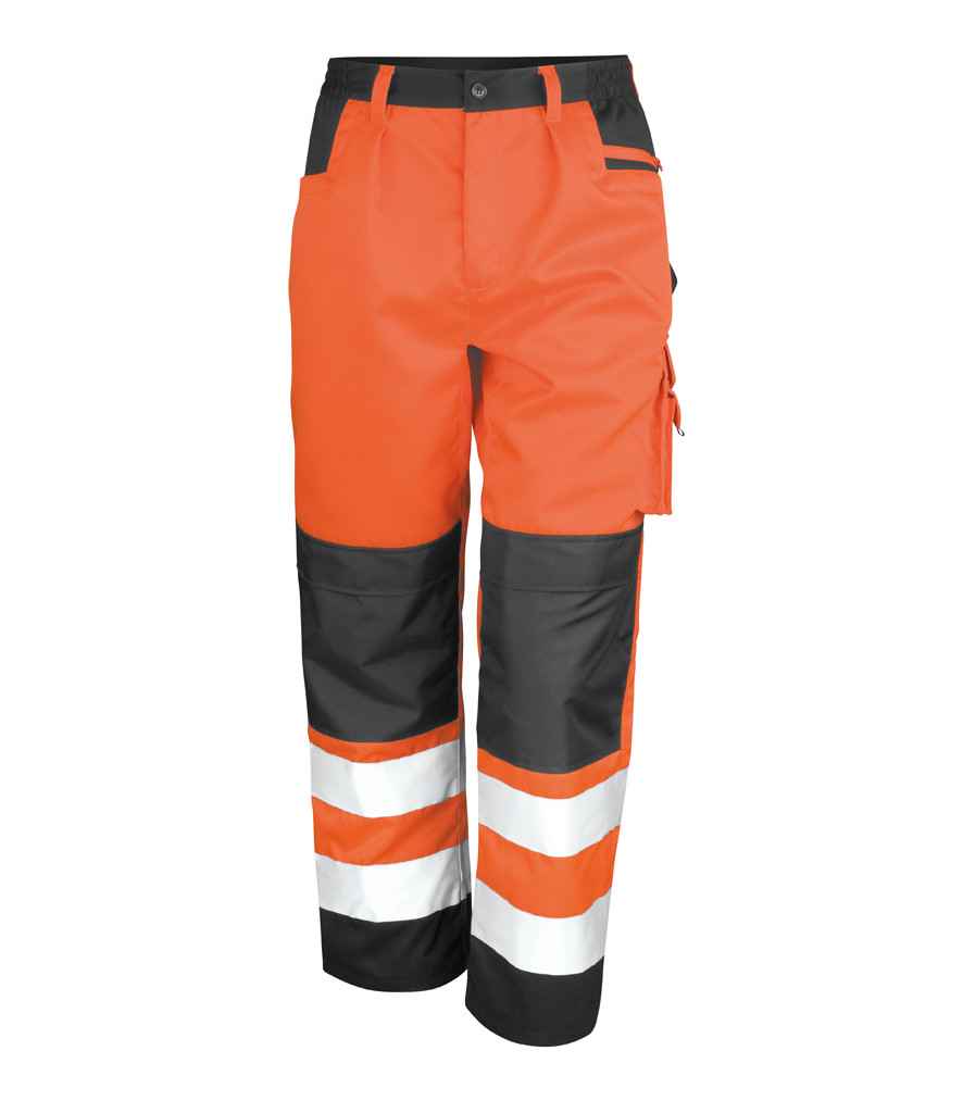 Result Safe-Guard Hi-Vis Cargo Trousers front view