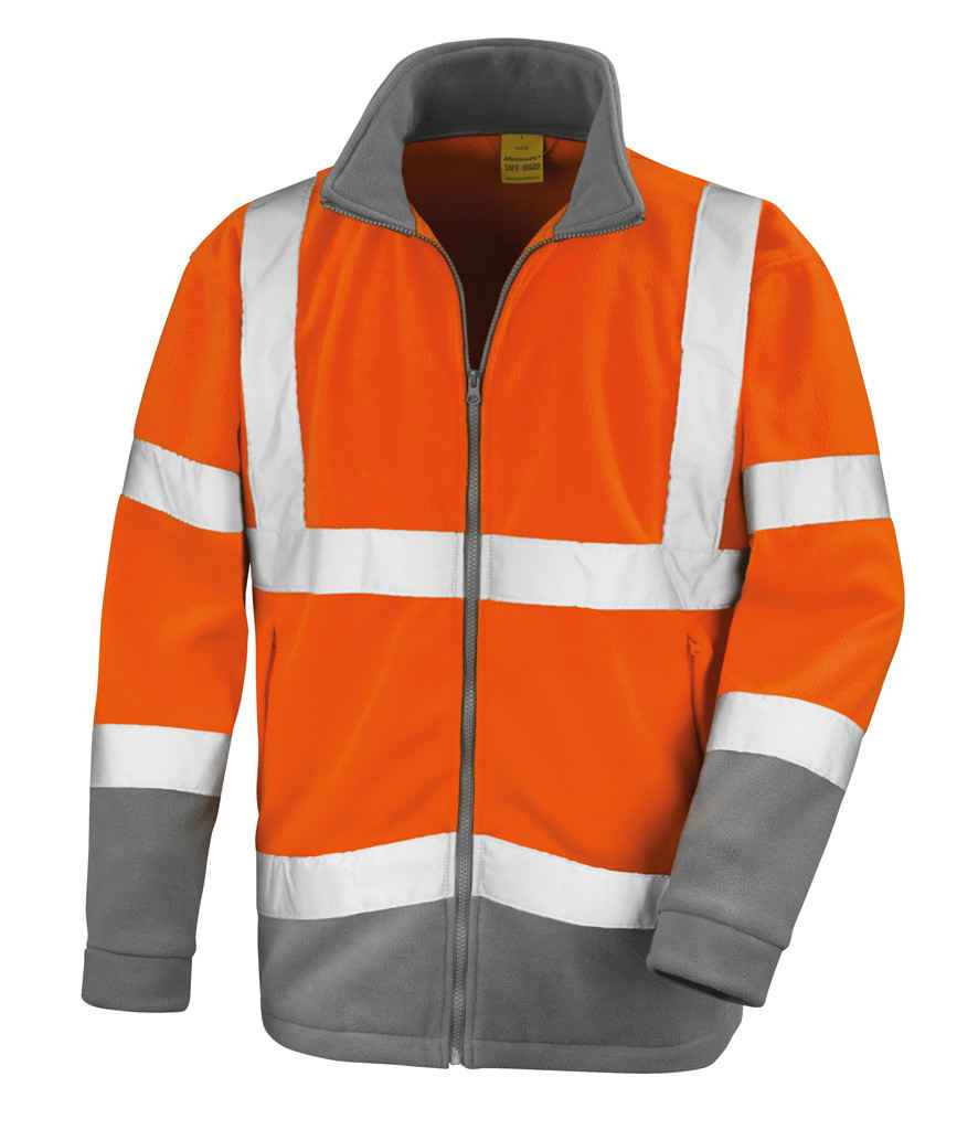 Result Safe-Guard Hi-Vis Micro Fleece Jacket front view
