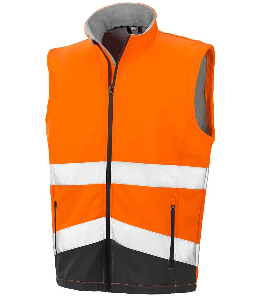 Result Safe-Guard Printable Safety Soft Shell Gilet front view