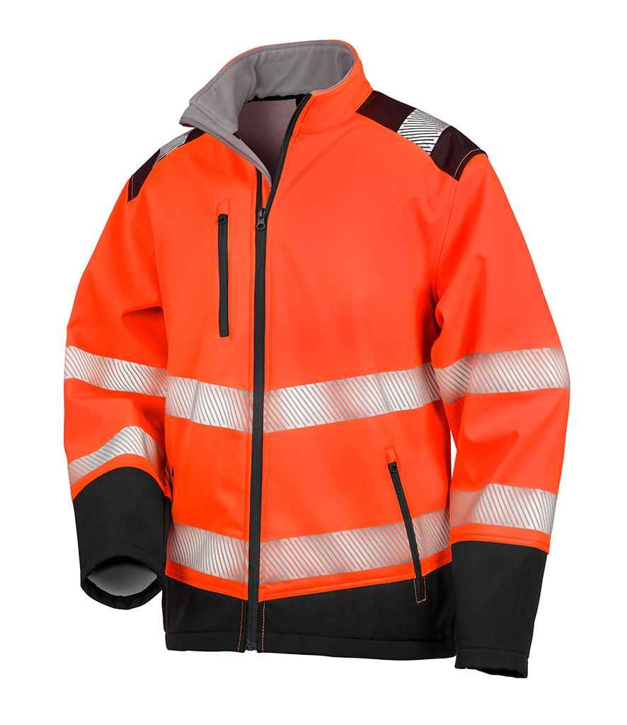 Result Safe-Guard Printable Ripstop Safety Soft Shell Jacket front view