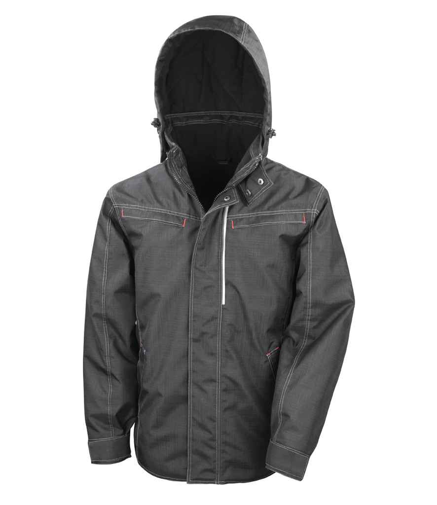 Denim Texture Rugged Jacket front view