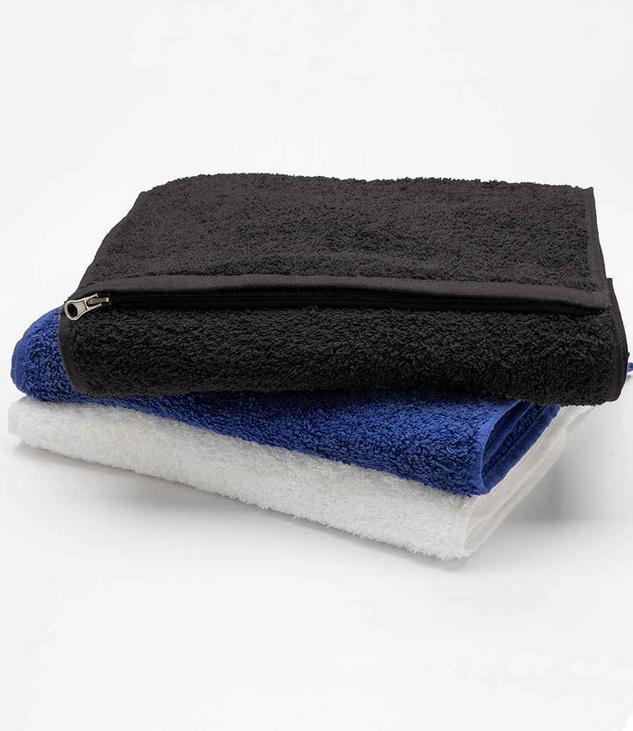HAWKSPORTS Luxury Pocket Gym Towel front view