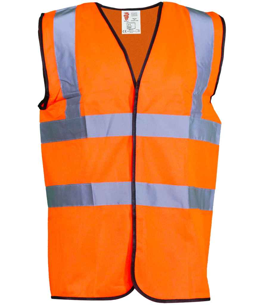 Warrior Hi-Vis Waistcoat front view
