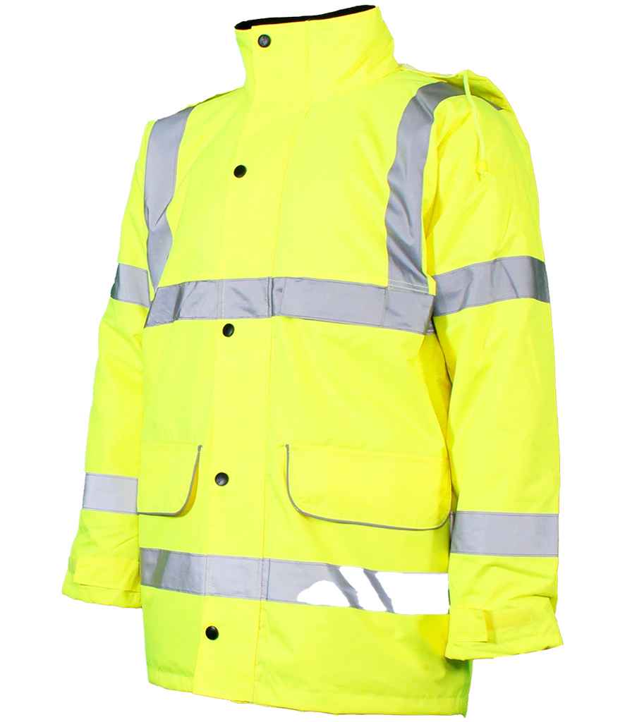 Warrior Hi-Vis Traffic Jacket front view
