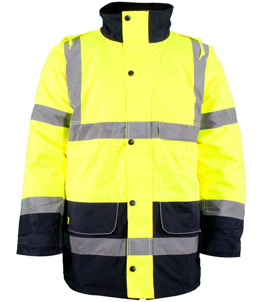 Warrior Hi-Vis Contrast Traffic Jacket front view