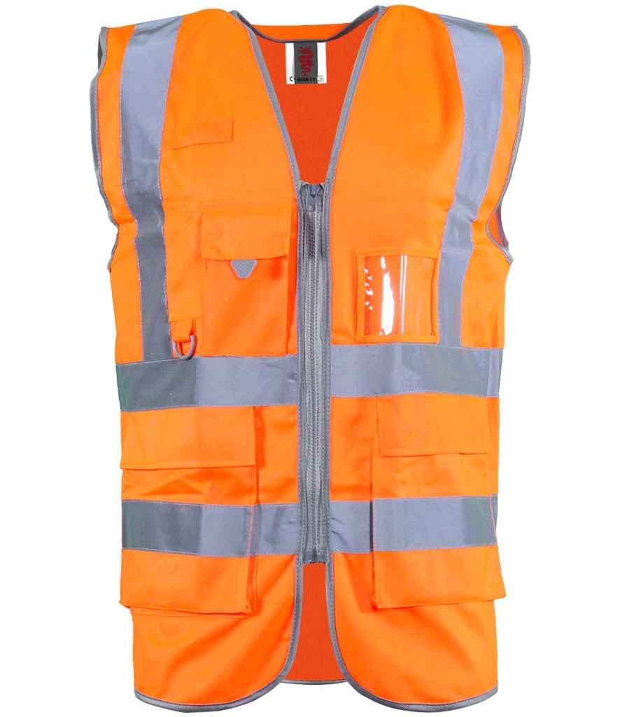 Warrior Hi-Vis Executive Waistcoat front view