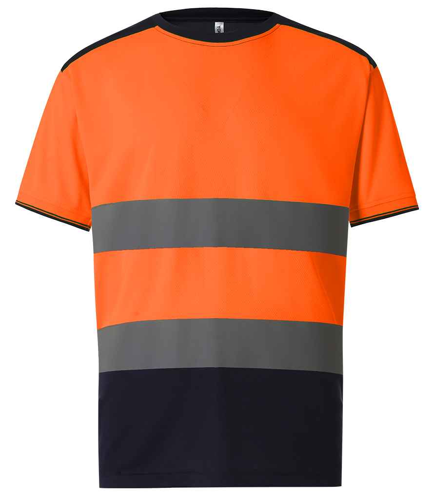 Yoko Hi-Vis Two Tone T-Shirt front view