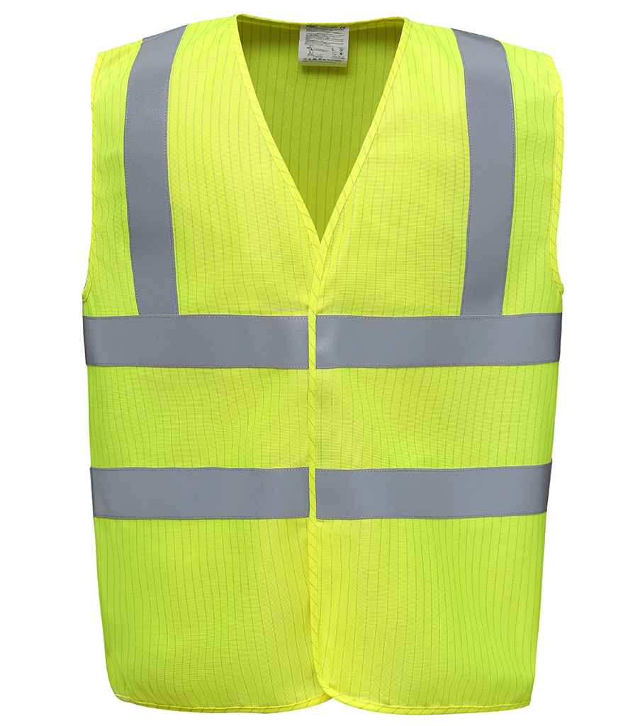 Yoko Hi-Vis Anti-Static Flame Retardant Waistcoat front view