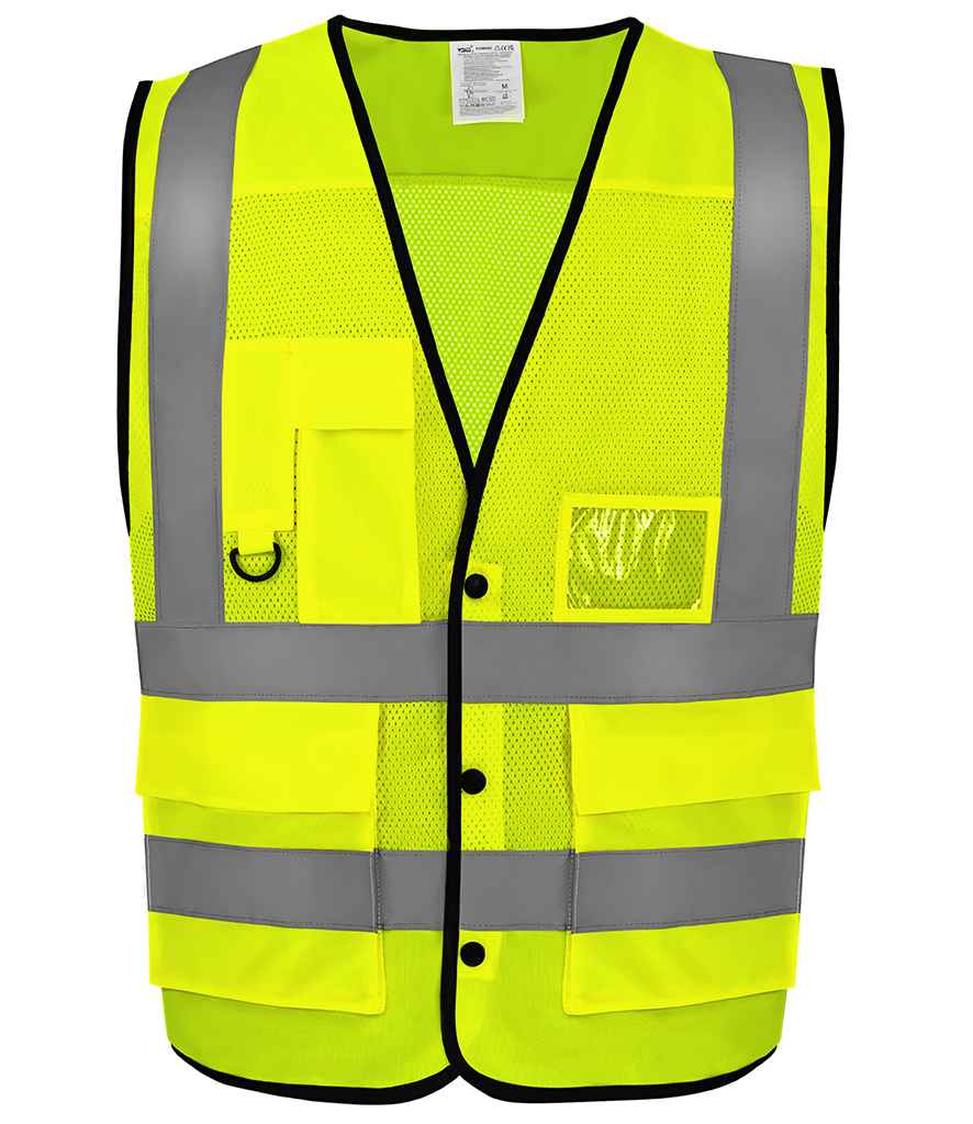 Yoko Superior Open Mesh Button Waistcoat front view