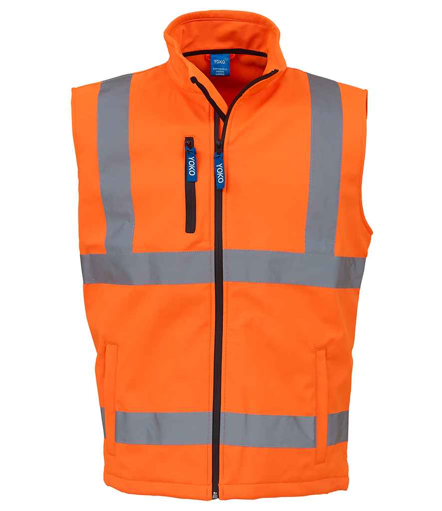 Yoko Hi-Vis Soft Shell Gilet front view