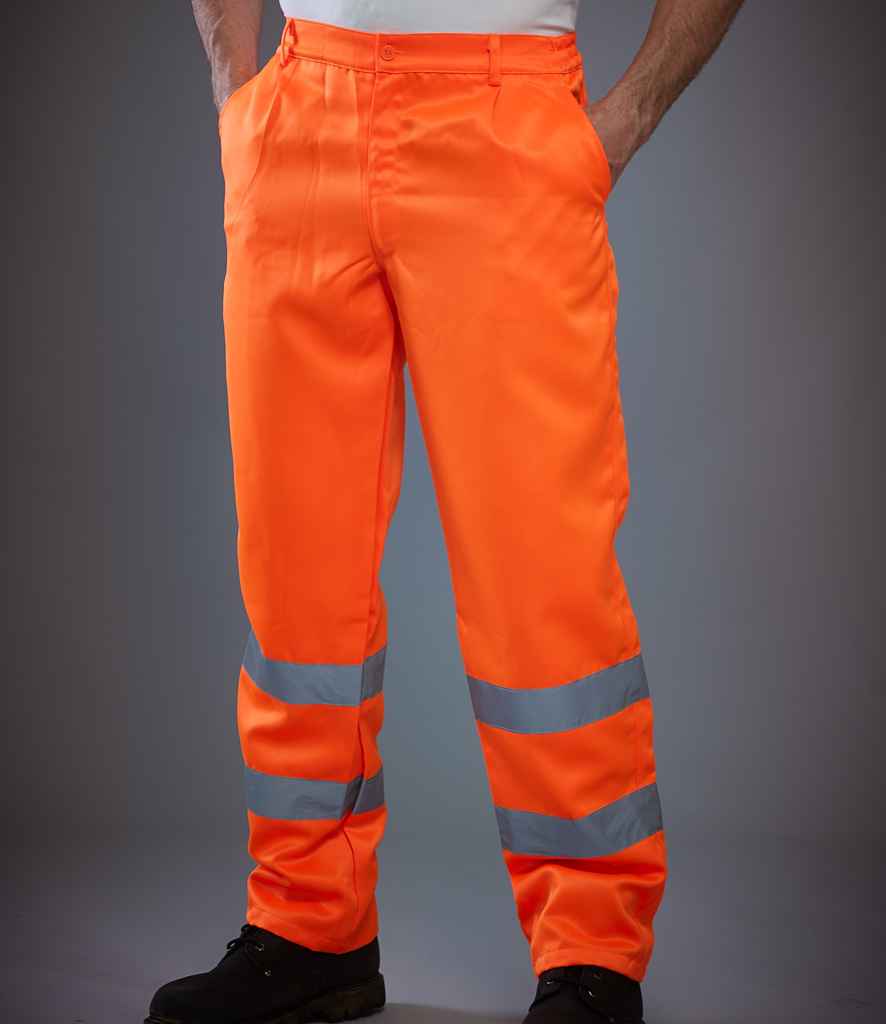 Yoko Hi-Vis Poly/Cotton Work Trousers front view