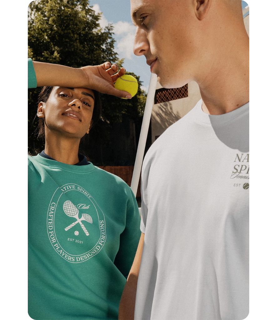 Two people wearing Native Spirit 