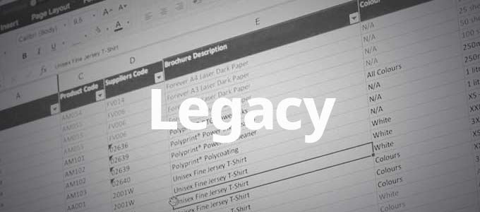 Legacy Product Data