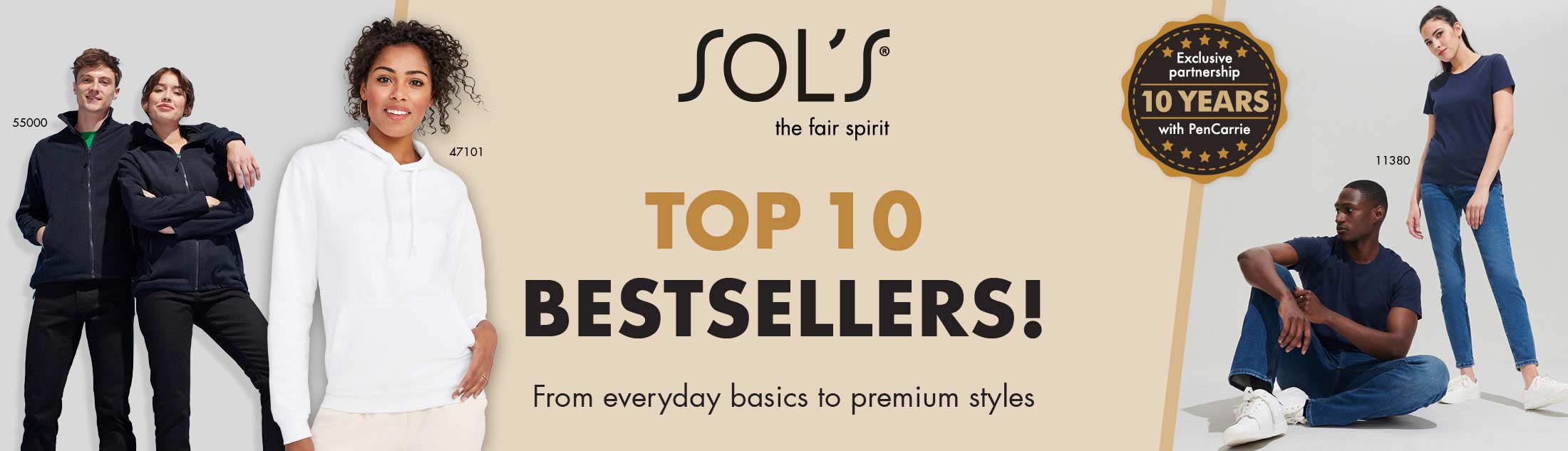 Top 10 bestsellers from SOL'S!