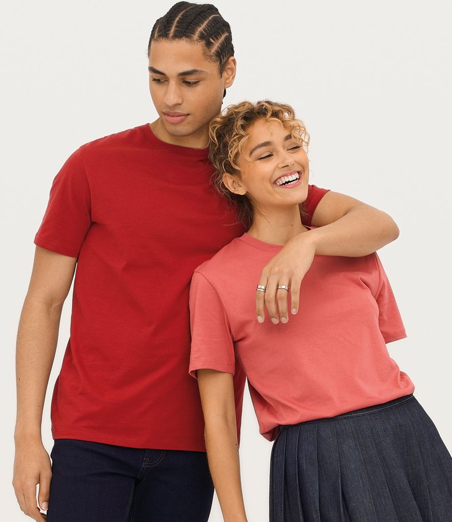Man and women wearing t-shirts
