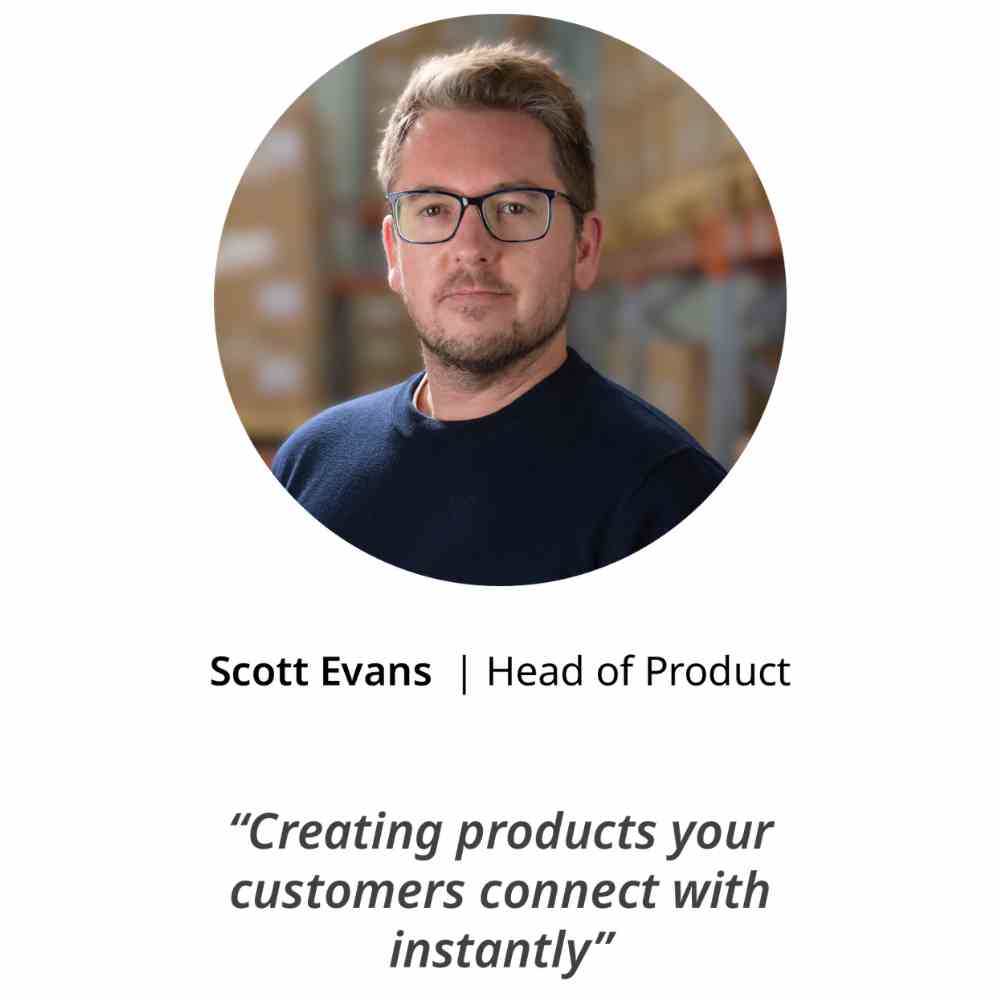 Portrait of Scott Evans Head of Product at PenCarrie