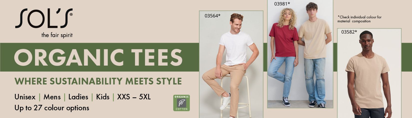 SOL'S organic tees