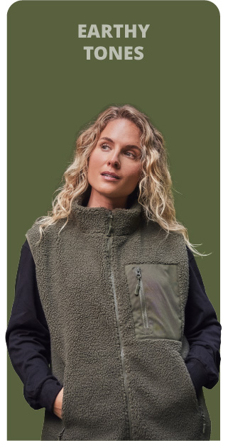 Women in Ravine Fleece Gilet kahki green 